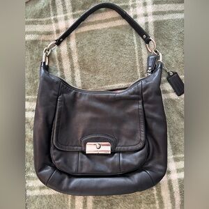 coach hobo bag shoulder bag purse black